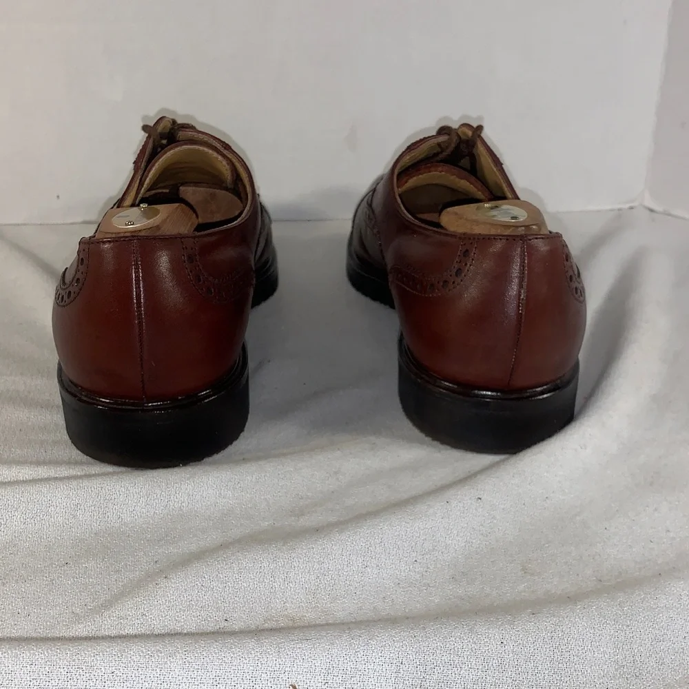 Bally Men's Oxford Brogue Brown Leather Dress Shoes